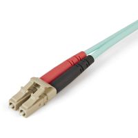 StarTech 1m (3ft) LC/UPC to LC/UPC OM4 Multimode Fiber Optic Cable, 50/125 µm, 100G, LSZH Fiber Jumper Cord - 450FBLCLC1