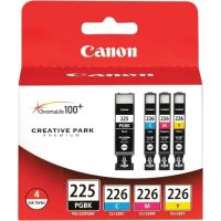 CANON USA 4530B008 PGI-225 CLI-226 4 Color Value Pack Ink Cartridges PGI-225BK PGI-225BK CLI-226  