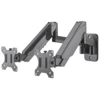 MANHATTAN - STRATEGIC 461627 Universal Gas Spring Dual Monitor Wall Mount Full Motion Adjustable  
