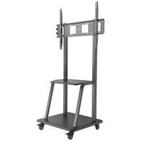 MANHATTAN - STRATEGIC 461665 Ultra Heavy-Duty Height-Adjustable TV Cart Mobile Stand 65-100" Screens  
