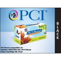 PCI 46507504-PCI Compatible Okidata 46507504 Black Toner Cartridge 8000 Page Yield  