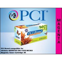 PCI 46508702-PCI Compatible Okidata 46508702 Magenta Toner Cartridge 3000 Page Yield  