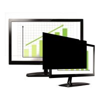 FELLOWES 4807001 PrivaScreen Monitor Privacy Filter Black On-Screen Data Visible Front View  