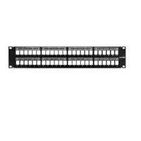 Leviton 48-Ports 2RU Black Patch Panel 49255-L48