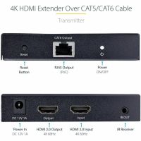 StarTech 4K HDMI Extender Over CAT5/CAT6 Cable 4K 60Hz Video HDMI Over Ethernet Cable (230ft) - 4K70IC-EXTEND-HDMI