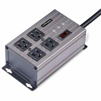 StarTech 4-Outlet Industrial Power Strip, EMI/RFI Isolation, Mountable PDU, Attached 8ft Cord, NEMA 5-15P/R, TAA - 4N515S8-POWER-STRIP