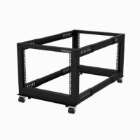 StarTech 8U 19" Open Frame Server Rack, Adjustable Depth 23-41", Mobile, Rolling, for Dell, HP, ThinkServer - 4POSTRACK8U