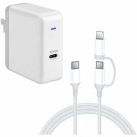 4XEM 4X45W2N1KIT3 power adapter - 24 pin USB-C - 45 Watt - MFI Certified - with USB-C to Lightning cable (1m)