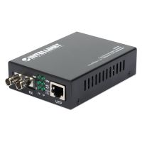 INTELLINET 506519 10/100 SC Multi-Mode Media Converter 1310nm 2km Fiber to RJ45  
