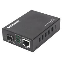 INTELLINET 508216 1x 1000Base-T RJ45 to 1x SFP Port PoE+ Injector Media Converter  