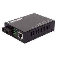 INTELLINET 508544 Gigabit Ethernet Media Converter RJ45 to Multi-Mode Fiber SC  