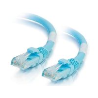 C2G 50876 Ethernet Cable UTP Male RJ45 to Male RJ45 CAT6A Snagless 1ft Aqua  