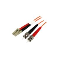 StarTech 3m Fiber Optic Cable - Multimode Duplex 50/125 - OFNP Plenum - LC/ST - OM2 - LC to ST Fiber Patch Cable - 50FIBPLCST3