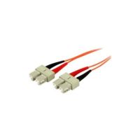 StarTech 3m Fiber Optic Cable - Multimode Duplex 50/125 - OFNP Plenum - SC/SC - OM2 - SC to SC Fiber Patch Cable - 50FIBPSCSC3