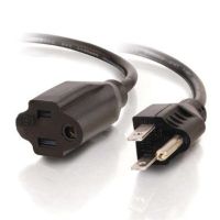 C2G Outlet Saver Power Extension Cord (18 AWG, Black, 25') - 53410