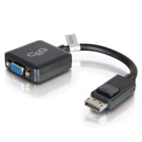 C2G DisplayPort Male to 15-Pin VGA Female Adapter Converter (Black, 8") - 54323
