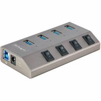 StarTech 5G4AIBS-USB-HUB-NA 4-Port Self-Powered USB-C to USB-A Hub with Individual On Off Switches