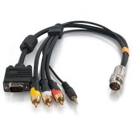 C2G 60018 AV Cable RCA VGA 3.5mm Stereo RapidRun Left Male 15 Pin
