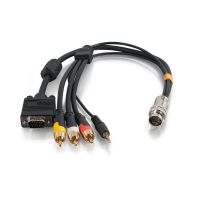 C2G 60019 RR HD15 3.5mm 3RCA Flying Lead 3ft