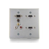 C2G 60143 Dual HDMI VGA 3RCA 3.5mm RapidRun Wall Plate Composite Audio