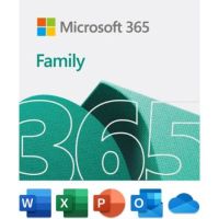 Microsoft 6GQ-00091 365 Family (6 PC or Mac Licenses / 12-Month Subscription / Download)