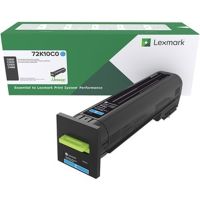 Lexmark 72K10C0 - cyan - original - toner cartridge - LCCP, LRP