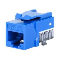 Intellinet 772136 Cat6 Slim Keystone Jack Punch-Down Blue 25-Pack  