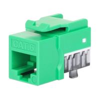 Intellinet 772143 Cat6 Slim Keystone Jack Punch-Down Green 25-Pack  