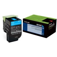 Lexmark 80C1HC0 801 Cyan High Yield Toner Cartridge