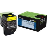 Lexmark 80C1XY0 Yellow Return Program Toner CX510