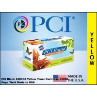 PCI 820008-PCI Ricoh 820008 Yellow Toner Cartridge 15K SPC811  