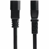 StarTech 2ft (60cm) Power Extension Cord, C14 to C13 PDU Power Cord, 10A 250V, 18AWG, Black Extension Cable, AC Power Cable for PDU/Power Supply, TAA Compliant, UL Listed - 8713-8200-POWER-CORD