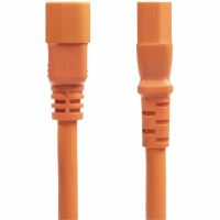 StarTech 6ft (1.8m) Heavy Duty PDU Power Cord, C14 to C15, 15A 250V, 14AWG, Orange PDU Power Cable, C14 to C15 Heavy Gauge AC Power Cord, TAA Compliant, UL Listed - 8915-460Q-POWER-CORD