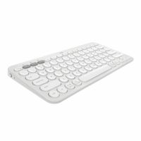 Logitech Pebble Keys 2 K380s, Multi-Device Bluetooth Wireless Keyboard with Customizable Shortcuts, Tonal White