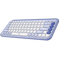 Logitech POP ICON KEYS Wireless Bluetooth Keyboard, Comfortable Typing, Programmable Keys, Easy-Switch Between up to 3 Devices (Lilac & Off-white)