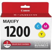 Canon 9232B005 1200 Cyan/Magenta/Yellow Ink Cartridge, 3/Pack