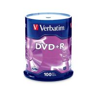 VERBATIM 95098 AZO DVD+R 4.7GB 16x Branded Surface 100 Pack Spindle  