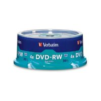 VERBATIM 95179 DVD-RW 4.7GB 4x Branded Surface 30 Pack Spindle  