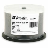 VERBATIM CORPORATION 95213 50PK DVD+RW 4X 4.7GB WHITE