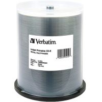 VERBATIM 95252 CD-R 80Min 700MB 52x White Inkjet Hub 100 Pack  