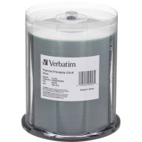 VERBATIM 95253 CD-R 80Min 700MB 52x White Thermal 100 Pack  