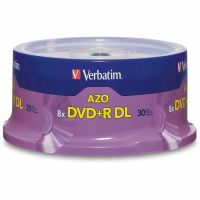 VERBATIM 96542 DVD+R DL 8.5GB 8x 30 Pack Branded  
