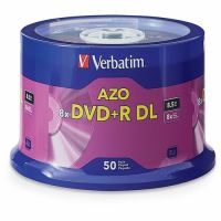 VERBATIM CORPORATION 97000 50PK DVD+R DL 8.5GB 8X BRANDED 