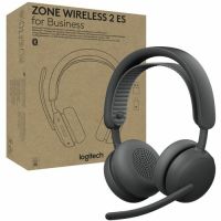 Logitech 981-001492 Zone Wireless 2 ES for Business - Binaural Headset - Microsoft Teams - USB-C receiver, USB-A Adapter - Graphite