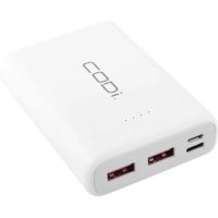 CODi A03031 10,000mAh Quick Charge PowerBank w/ USB-C, USB-A (x2), Micro-USB