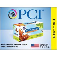 PCI A0V306F-PCI BRAND KONICA MINOLTA A0V305F A0V306F HIGH YIELD YELLOW TONER CARTRIDGE 2.5K