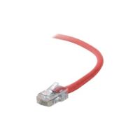 Belkin Cat5e/Cat5 10ft Red Ethernet Patch Cable, No Boot, PVC, UTP, 24 AWG, RJ45, M/M, 350MHz, 10' - A3L791-10-RED