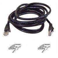 BELKIN A3L791-20-BLK-S PATCH CABLE - UNSHIELDED TWISTED PAIR (UTP) - MALE LEFT GENDER - MALE RIGHT GEND