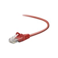 Belkin Cat5e/Cat5 25ft Red Snagless Ethernet Patch Cable, PVC, UTP, 24 AWG, RJ45, M/M, 350MHz, 25 - A3L791B25-RED-S