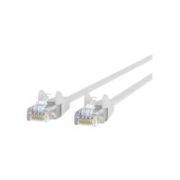 Belkin CAT6 RJ-45 M M UTP 24AWG Snagless Molded Ethernet Patch Cable, White, 1ft - A3L980-01-WHT-S